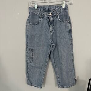 Vintage Riveted by Lee Light Wash High Waisted Mom Capri Jeans Women’s Size 4